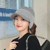 Ball Caps Ear Protection Empty Top Baseball Cap Soft Solid Color Thickened Hat Korean Style Sun Knitted Running