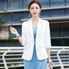 Vestidos de trabalho moda blazer branco feminino ternos de negócios vestido e jaqueta define senhoras usam estilos uniformes de escritório