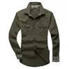 Casual herenoverhemden Tactische militaire outdoor camouflage katoenen blouse Herfst lente jas Multi Pocket mannelijke jas met lange mouwen
