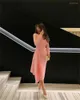 فساتين الحفلات Xijun Pink Short Seven Dress Simple Prom Proctal مناسبة رسمية طويلة الأكمام طويلة 2024 حورية البحر