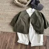 Vestes enfants vêtements chemise manteau Style coréen printemps automne 2024 à la mode fille Cardigan haut pour garçon bébé décontracté Simple veste