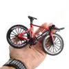 Mini modello di bicicletta in lega pressofuso in metallo con dito Mountain Bike Racing Bend Road Simulazione Collezione di giocattoli per bambini