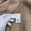 Maxmaras Coat Cashmere Designer Manuela Top Quality Wełna Początkowa krojona bawełniana wełna Max zimny handel zagraniczny jesień i zima