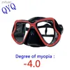 Akcesoria nurkowe QYQ Profesjonalna maska ​​nurkowania optyczne szklanki nurkowania Dorośli mogą być wyposażone w krótkowzroczną maskę nurkową YQ240119