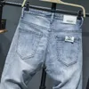 Erkekler kot skinny jeans erkekler açık mavi gri streç 2022 bahar yeni moda gündelik denim pantolon kot erkekler uzun pantolon cowboysl240119