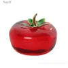 Arts and Crafts New Crystal Artificial Fruit Decoration Glass Crafts Small Pomegranate Peach Model Home Living Room Simple Window Ornaments Gift YQ240119