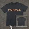 Men's Purple Shirt Brand Name Punk Designer T-shirt Fashion Round Neck Short Sleeve Letter Pattern Cotton Breathable Casual Summer Magliette