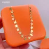 VOJEFEN 18K Star Pendants Netlaces المجوهرات الأصلية AU750 النقية Gold Links قلادة زلاق لامعة المجوهرات الفاخرة بالجملة هدايا العطلات 240119