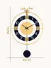 Zegary ścienne w Chines Style wiszący zegar salny dekoracja domowa bez uderzenia proste i luksusowe zegarek
