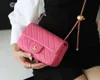 9A Evening bags Designer crossbody Mini chain camera shoulder bag women pink Purse makeup wallet bag Classic card holder Leather Bag Gold ball fashion envelope