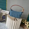 Denim Hobo Hills Pochette Clutch Bag France Luxury Luxury L Embroidery Canvas Mini Designer Underarm Lady Handbag Leather Leather Trim High Quality Shouder Facs