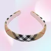 Fashion Women Designer Lether Headband Girls High Quality Lattice Grid Print Headband Sports Head Wrap Wide Hair Bands Head Wear H8476249