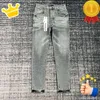 Para hombres mujeres pantalones diseñador púrpura marca Jeans verano agujero nuevo estilo bordado autocultivo y pies pequeños moda NLA1