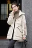 Женские куртки 2024, осень/зима, с капюшоном, плюшевым и утолщенным корейским изданием, повседневное теплое хлопковое пальто