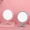 2 pièces miroirs miroir à main avec poignée pour le maquillage petit miroir à main mignon pour le rasage et le maquillage miroir de poche portable suspendu avec des trous