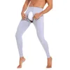 Men's Thermal Underwear Open Crotch Long Johns Warm-Keeping Pants Cotton Thin Leggings Trendy Tight Cotton-Woolen Trouser