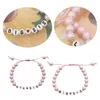 Link Bracelets 2pcs Big Sister Bracelet Cute Sis Hand Decorative Gift For Sister's Birthday Holiday Gifts Colorful Acrylic Beads