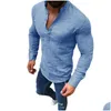 T-shirts pour hommes Hommes Casual T-shirts Gym Fitness Mâle Respirant Jogging Tees À Manches Longues Sweat Tshirt Vêtements D'entraînement Drop Livraison Ap Dhc2P