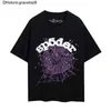 L9JF Spider Web Men's T-shirt Designer SP5DER Women's T Shirts Fashion 55555 Kort ärmar Youngthug Hip Hop Rap Star Unisex Street