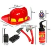 ツールワークショップシミュレーションファイティングトイスーツldren消防士消防士コスプレキットヘルメット消火器インターコムAXレンチギフト5pcsvaiduryb