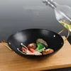 Pannor Seafood Pot Double Ear Cooking Cookware Japanese Style Stål Wok With Lid redskap Commercial Griddle Soup Steamer