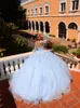 Różowe aplikacje kwiatowe 3D sukienki Quinceanera Square szyja Księżniczka Słodka 15 sukienka Blosta suknia Ball Gown Vestidos de quinceanera