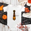 Rompers mijn eerste Thanksgiving Baby Bodysuit Holiday Party Infant Outfits Korte mouw peuter jumpsuit Boy Girl Desse pasgeboren Playsuit H240508