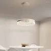 Lustres 2024 Moderne LED Pendentif Éclairage À La Maison Cristal Anneau Plafonnier Blanc/Or/Noir Chambre Restaurant
