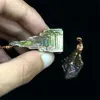Natural Quartz Crystal Rainbow Titanium Wrapped In Silk Bismuth Specimen Cluster Mineral Healing Crystal Home Decora
