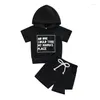 Ensembles de vêtements Born Baby Boy Vêtements Sweats à capuche Pantalons 2pcs Tenues Ensemble Shorts Tenue d'été Body Babys Drop Livraison Enfants Maternité Dhui1