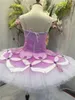 Stage Wear Professionnel de haute qualité Taille personnalisée Femmes Filles Compétition Performance Purple Ballet Tutu