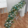 Decoratieve Bloemen 2M Kunstbloem Strip Bruiloft Tafelloper Bloemstuk Achtergrond Deco Props Boog String Etalage