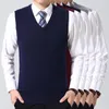 Gilets pour hommes Marque de mode Pull Homme Pulls Gilet Slim Fit Jumpers Tricots Sans Manches Hiver Style Coréen Casual Vêtements Hommes
