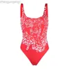 24SS Designer Vercaces Bikini Versages Badpak Branded Hot Stamping Effen Kleur Sexy vrouwen Badpak Fsz2210