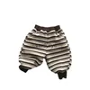 Calça 2023 New Winter Ldren Fleece calça quente crianças meninos calças casuais garotas e veludo de espessura calças de harém vintage roupas de bebê h240508