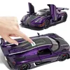 Electric/RC Car 1 24 Koenigsegg One 1 Alloy Sports Car Model Diecasts Metal Racing Car Model High Simulation Sound and Light Childrens Toys Giftl231223