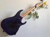 Lefty UV777 Universe Vai 7 Strings Black Electric Guitar Floyd Rose Tremolo Abalone Disappearing Pyramid Inlay HSH Pickups Mirror Pickguard Pearl Body Binding