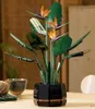 블록 Moc Bouquet Bird of Paradise Block Flower Orcid 화분 화 된 빌딩 블록 10289 낭만적 인 키트 어셈블리 벽돌 장난감 소녀 GIRFL240118에 적합합니다.