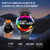 Smart Watches 2024 Ny AMOLED SCREEN SMART Watch Men visar alltid tiden Bluetooth Ring 4G Lokal musik Smartwatch Mens för Huawei Xiaomi