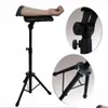 Möbler tillbehör järn tatuering arm ben vila stativ bärbar flug justerbar stol för studio arbetstillförsel sängpall 65-125 cm drop de d dhrid