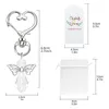 Portachiavi 40 set farfalla di cristallo con portachiavi a forma di cuore set di bomboniere sacchetti regalo e etichette di ringraziamento