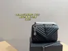 Fashion Gold and silver Chain Handbag Shoulder Envelope Caviar Leather Metal lock Luxury Mini Designer bag Tote Purse Women's Y-shaped quilted flapL