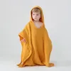 Coperte Coperta per neonati Nato Tutto in filato di cotone Panno Mantello con cappuccio Asciugamano da bagno Nuoto Accappatoio assorbente Spiaggia per bambini