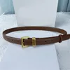 Mens designer belt bronze buckle thin belts for women designer outdoor street fashion luxury quiet belts fashion jeans dress decorative brown black hg084