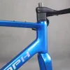 Cabo interno de pintura azul metálica, freio a disco, cascalho, quadro de bicicleta gr048 t47, suporte inferior de rosca, pneu máximo 700x50c