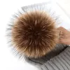 Halsdukar högkvalitativ verklig tvättbjörn päls pompoms handgjorda mink pom poms bollar naturliga pompon för diy hattar väskor skor