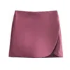 Saias femininas Skort Pink Black Short para mulheres Mini -saia High Scrusth Mulher Moda Social Elegante