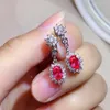 Dangle Earrings Fashion Pink Topaz Drop 4mm 6mm Natural Eardrop Solid 925 Silver Jewelry