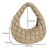 Evening Bags Quilted Padded Hobo Bag For Women Pleated Shoulder Bubbles Cloud Nylon Down Top Handle Small Tote Handbag Purse 2024