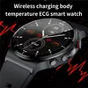 時計2022 ECG+PPGスマートウォッチE88男性心拍数血圧ヘルスフィットネストラッカーIP68 iOS Xiaomi用防水スマートウォッチ